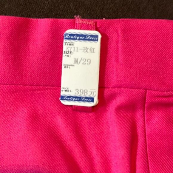 Men’s Pink 2 Piece Suit Two Button Slim Fit Size 30 Jacket 29 Pants NWT - Picture 10 of 12